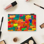 Pattern Texture Background Color Cosmetic Bag (Small) Back