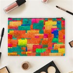 Pattern Texture Background Color Cosmetic Bag (Large) Back