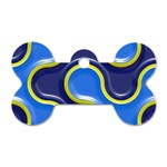 Pattern Curve Design Seamless Dog Tag Bone (Two Sides) Back