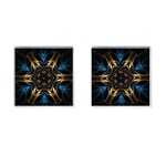 Pattern Texture Copper Teal Design Cufflinks (Square)
