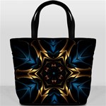 Pattern Texture Copper Teal Design Bucket Bag Back