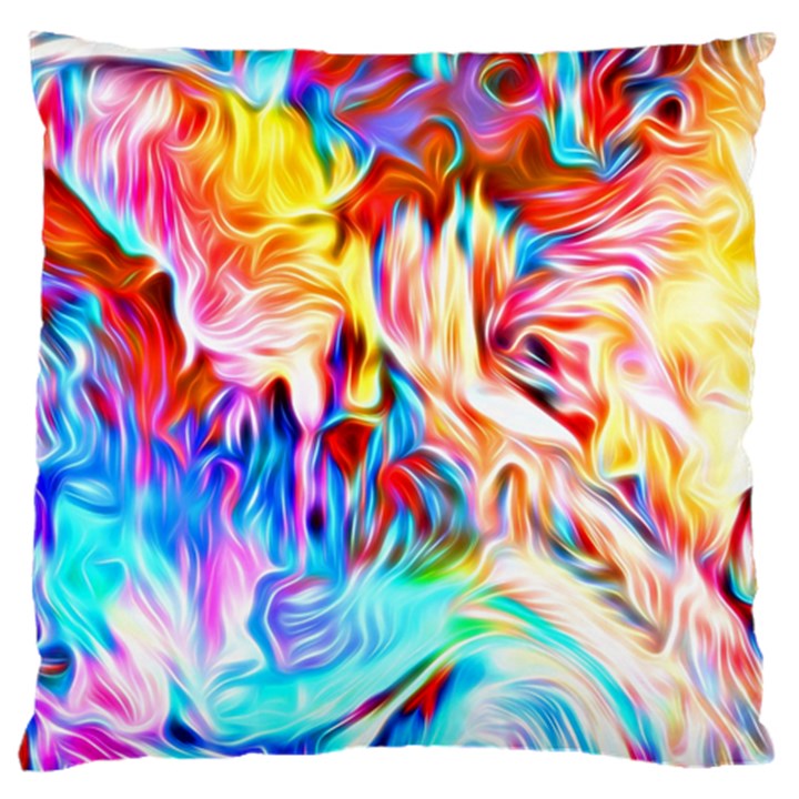 Background Drips Fluid Colorful Large Cushion Case (One Side)