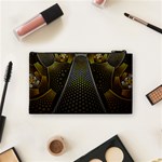 Fractal Hexagon Geometry Hexagonal Cosmetic Bag (Small) Back