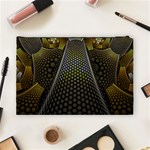 Fractal Hexagon Geometry Hexagonal Cosmetic Bag (Large) Back