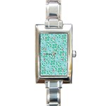 Colorful Abstract Print Pattern Rectangle Italian Charm Watch