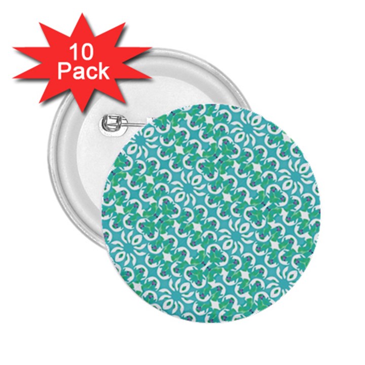 Colorful Abstract Print Pattern 2.25  Buttons (10 pack) 