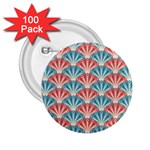 Seamless Patter Peacock Feathers 2.25  Buttons (100 pack) 