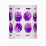 Kawaii Grape Jam Jar Pattern White Mugs Center