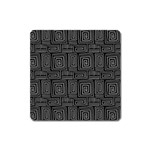 Gray Square Swirl Square Magnet
