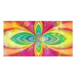 Color Abstract Form Ellipse Bokeh Satin Shawl