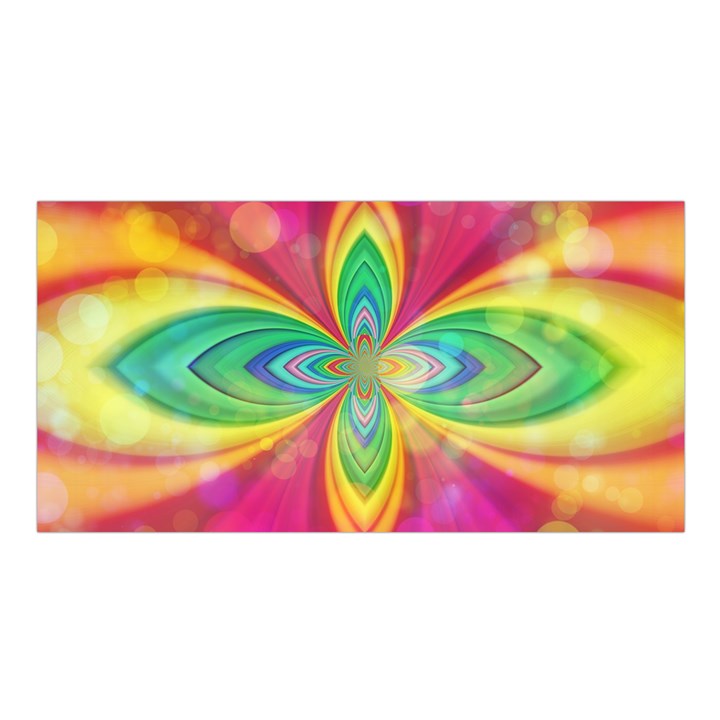 Color Abstract Form Ellipse Bokeh Satin Shawl