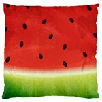 Juicy Paint texture Watermelon red and green watercolor Large Cushion Case (One Side)