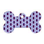 Abstract Square Illustrations Background Dog Tag Bone (Two Sides)