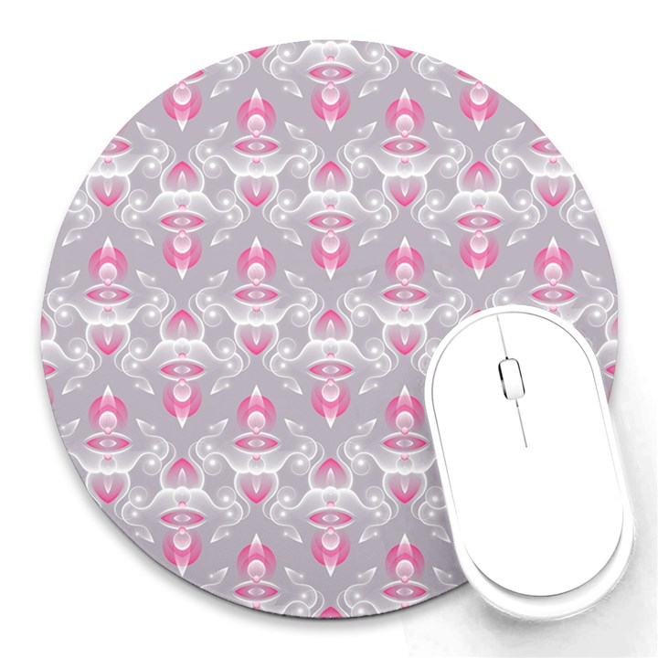 Seamless Pattern Background Round Mousepads