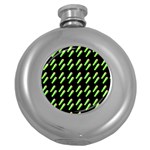 Ice Freeze Black Pattern Round Hip Flask (5 oz)