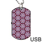Background Pattern Tile Dog Tag USB Flash (One Side)