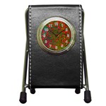Background Pattern Texture Pen Holder Desk Clock