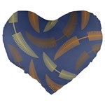 Background Non Seamless Pattern Large 19  Premium Flano Heart Shape Cushions Back