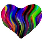 Lines Swinging Plasma Cross Large 19  Premium Flano Heart Shape Cushions Back