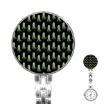 Cactus Black Pattern Stainless Steel Nurses Watch