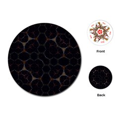 Abstract Animated Ornament Background Fractal Art Playing Cards Single Design (round)