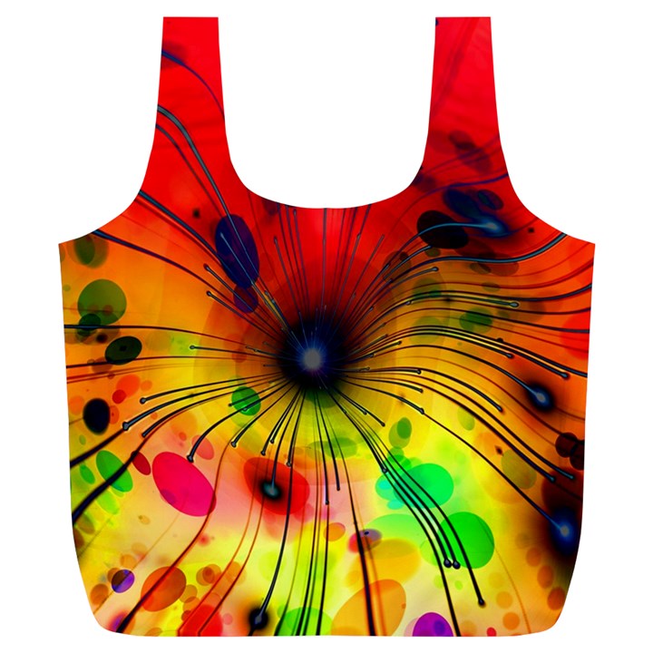 Color Background Structure Lines Full Print Recycle Bag (XL)