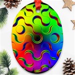 Ball Sphere Digital Art Fractals Oval Ornament (Two Sides)