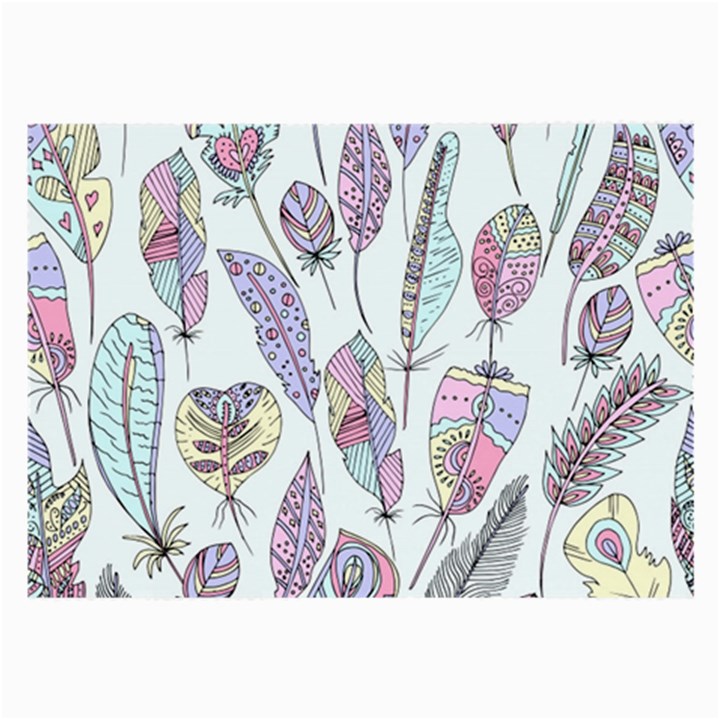 Vector Illustration Seamless Multicolored Pattern Feathers Birds Large Glasses Cloth