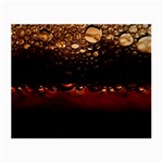 Water Drops Bubbles Macro Close Up Brown Small Glasses Cloth (2 Sides)