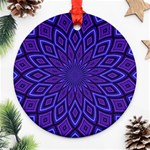 Kaleidoscope Abstract Background Round Ornament (Two Sides) Back