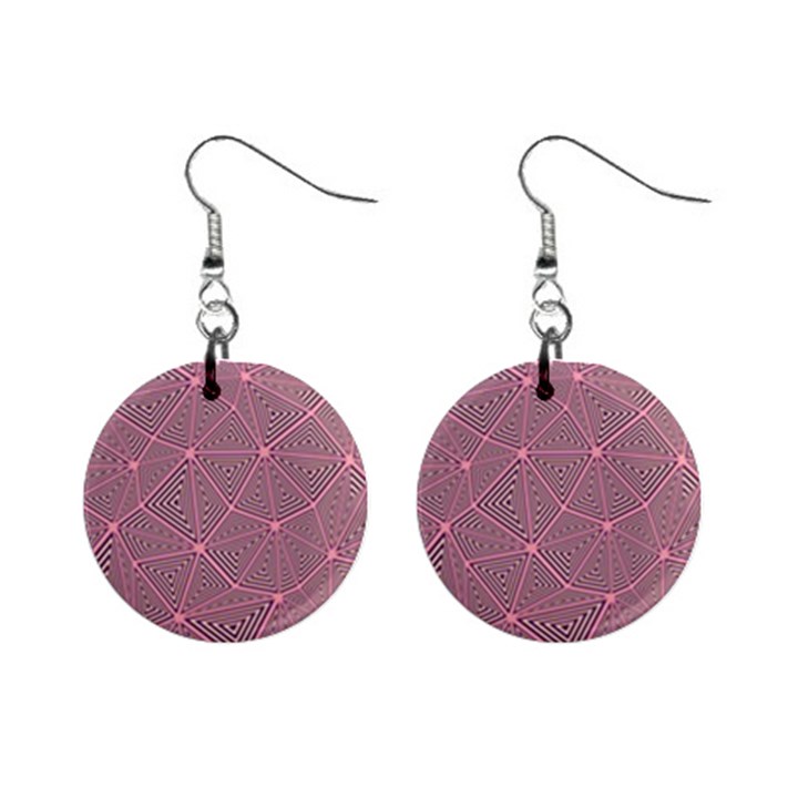 Triangle Background Abstract Mini Button Earrings