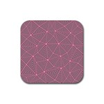 Triangle Background Abstract Rubber Coaster (Square) 