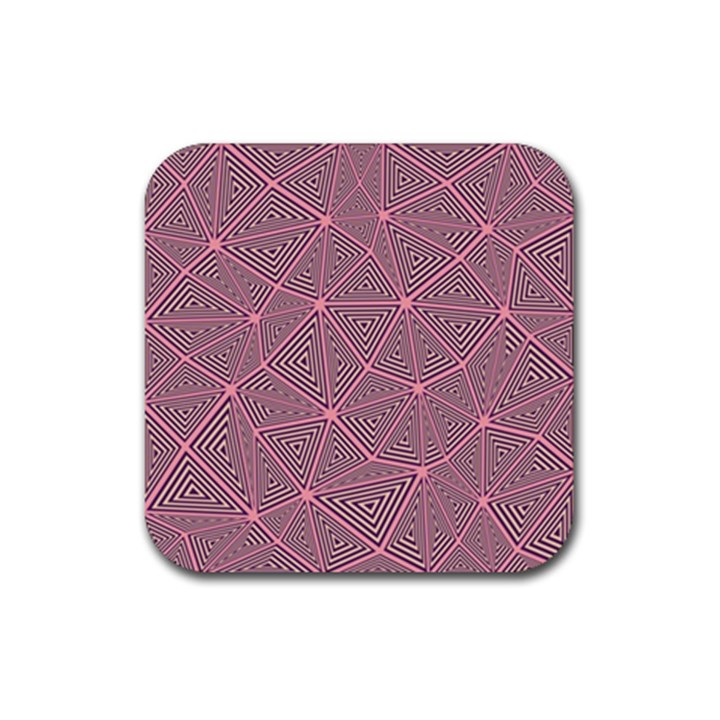 Triangle Background Abstract Rubber Coaster (Square) 