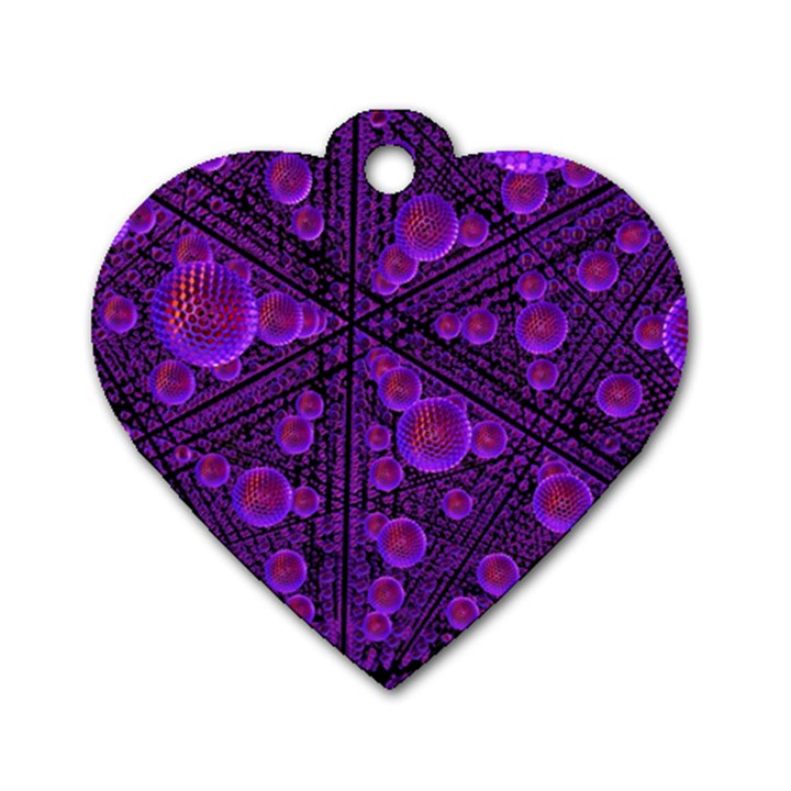 Spheres Combs Structure Regulation Dog Tag Heart (Two Sides)