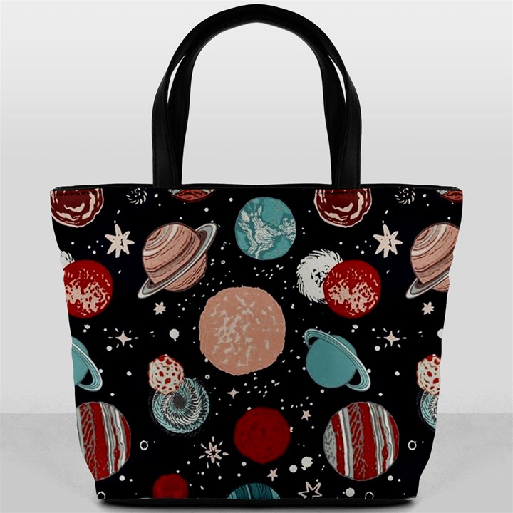 Space Galaxy Pattern Bucket Bag
