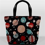 Space Galaxy Pattern Bucket Bag Back