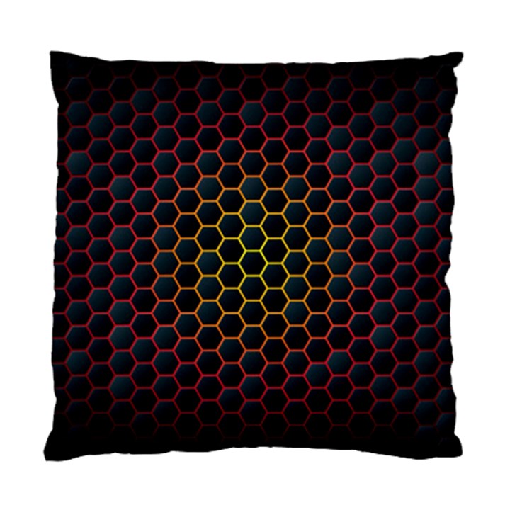 Dark Hexagon With Light Fire Background Standard Cushion Case (One Side)