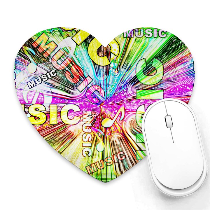Music Abstract Sound Colorful Heart Mousepads