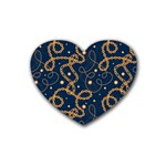 GOLDEN CHAIN PATTERN Heart Coaster (4 pack) 