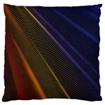 Rainbow Waves Mesh Colorful 3d Large Flano Cushion Case (One Side)