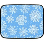 Hand Drawn Snowflakes Seamless Pattern Fleece Blanket (Mini)