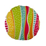 abstract lines Standard 15  Premium Flano Round Cushions Back