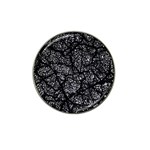Black And White Dark Abstract Texture Print Hat Clip Ball Marker