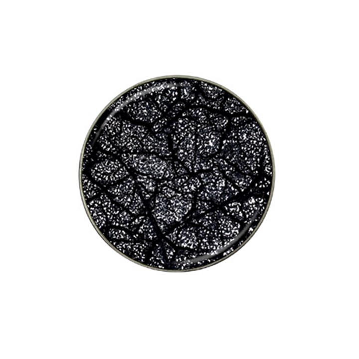 Black And White Dark Abstract Texture Print Hat Clip Ball Marker