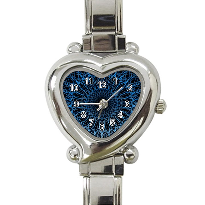 Abstract Rosette Web Network Heart Italian Charm Watch