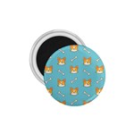 Cute Corgi Dog Face Pattern 1.75  Magnets