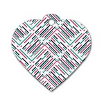 Abstract Colorful Pattern Background Dog Tag Heart (One Side)