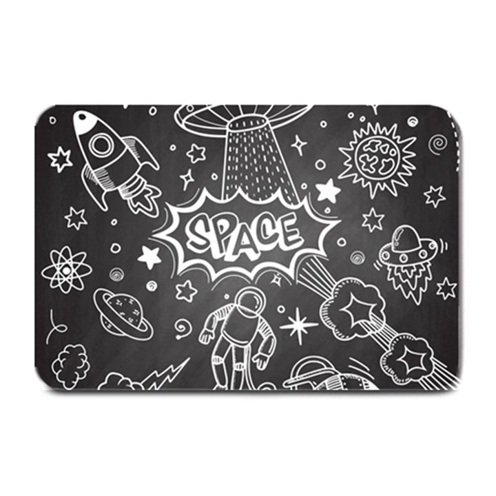 Vector Flat Space Design Background With Text Plate Mats