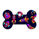 Space Patterns Dog Tag Bone (Two Sides) Back