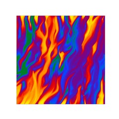 Gay Pride Abstract Smokey Shapes Small Satin Scarf (square)